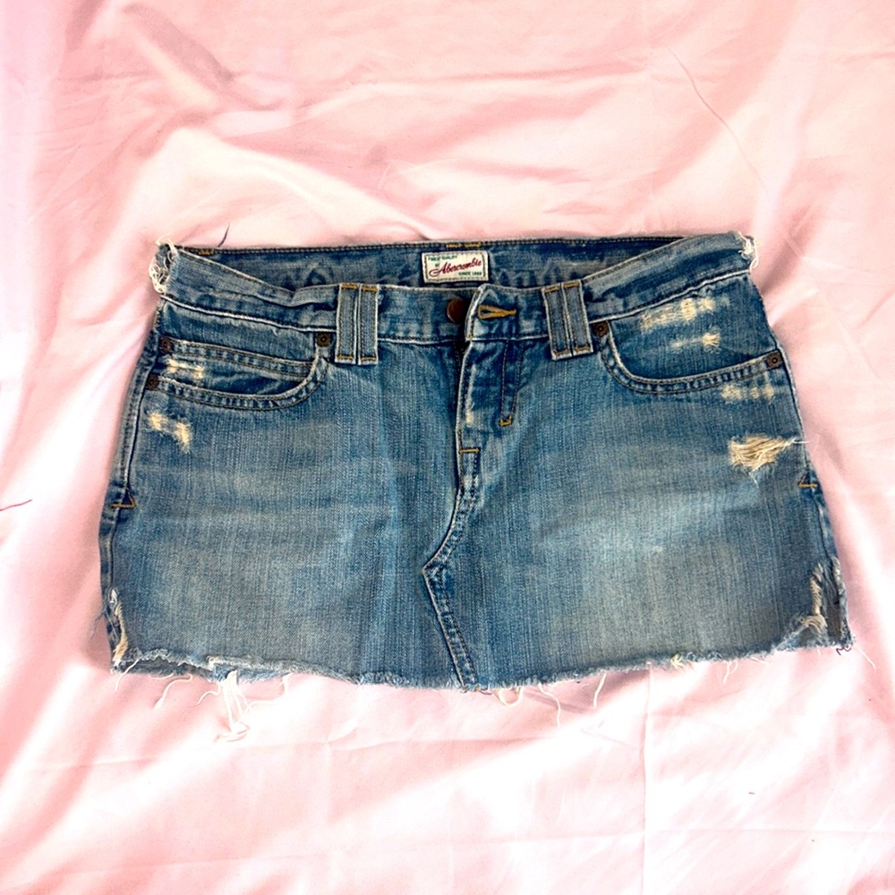 A&F Abercrombie & Fitch Size 2 Vintage Rare Denim Mini Skirt Jean